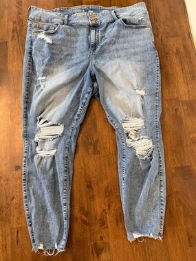 torrid Super Soft Distressed Jegging Raw Hem